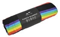Slowtide Dark Side Pink Floyd Fleece Blanket- Black and Rainbow